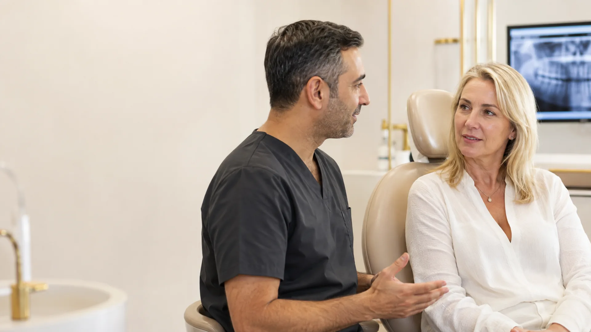Dental implants consultation illustration